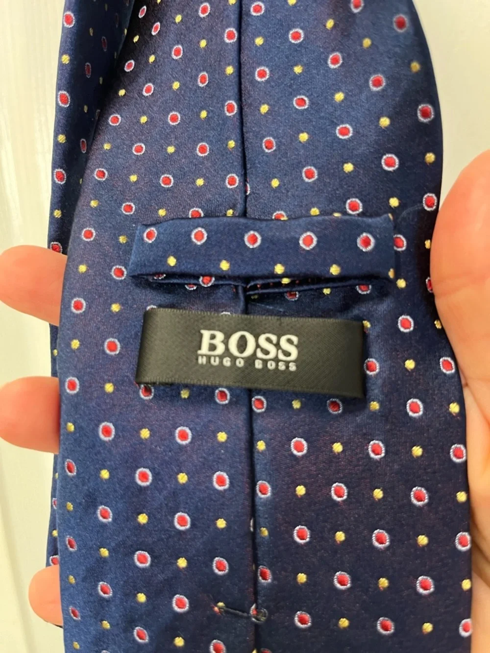 Boss navy polka